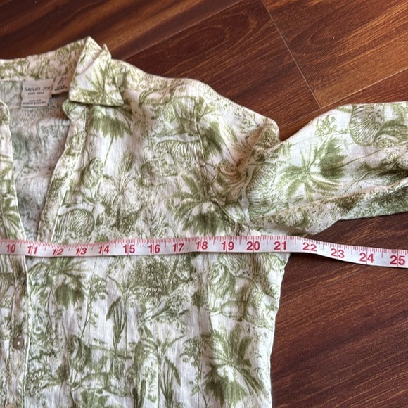 RACHEL ZOE Tropical Safari  Print Button Down Shirt Size Small - Picture 5 of 8